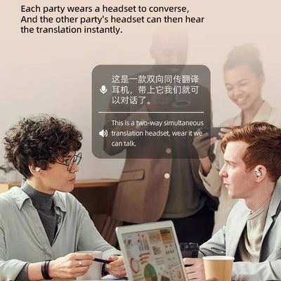 T25 Smart Translator Earphones | 142 Languages | Bluetooth Wireless | Real-Time Translation