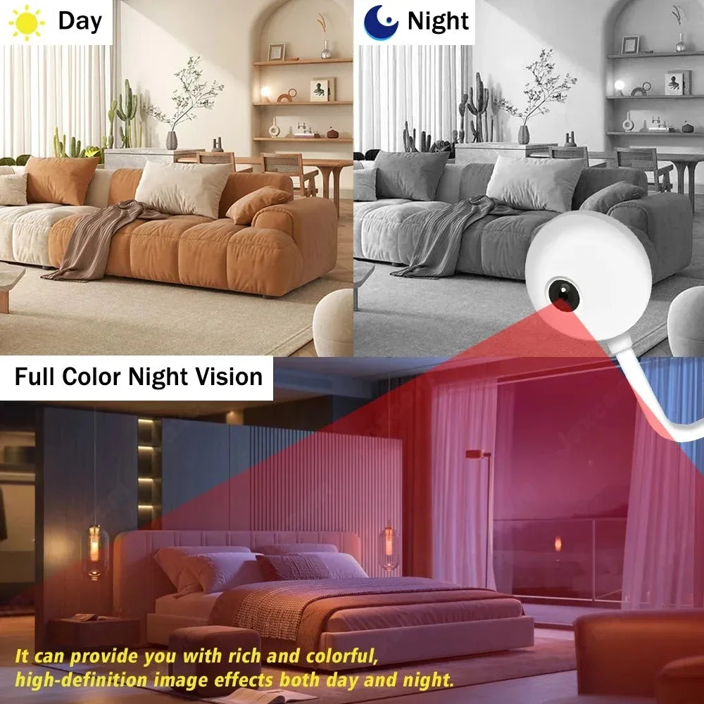 Mini WiFi HD Security Camera – USB IP Cam w/ 2-Way Talk & Human Detection
