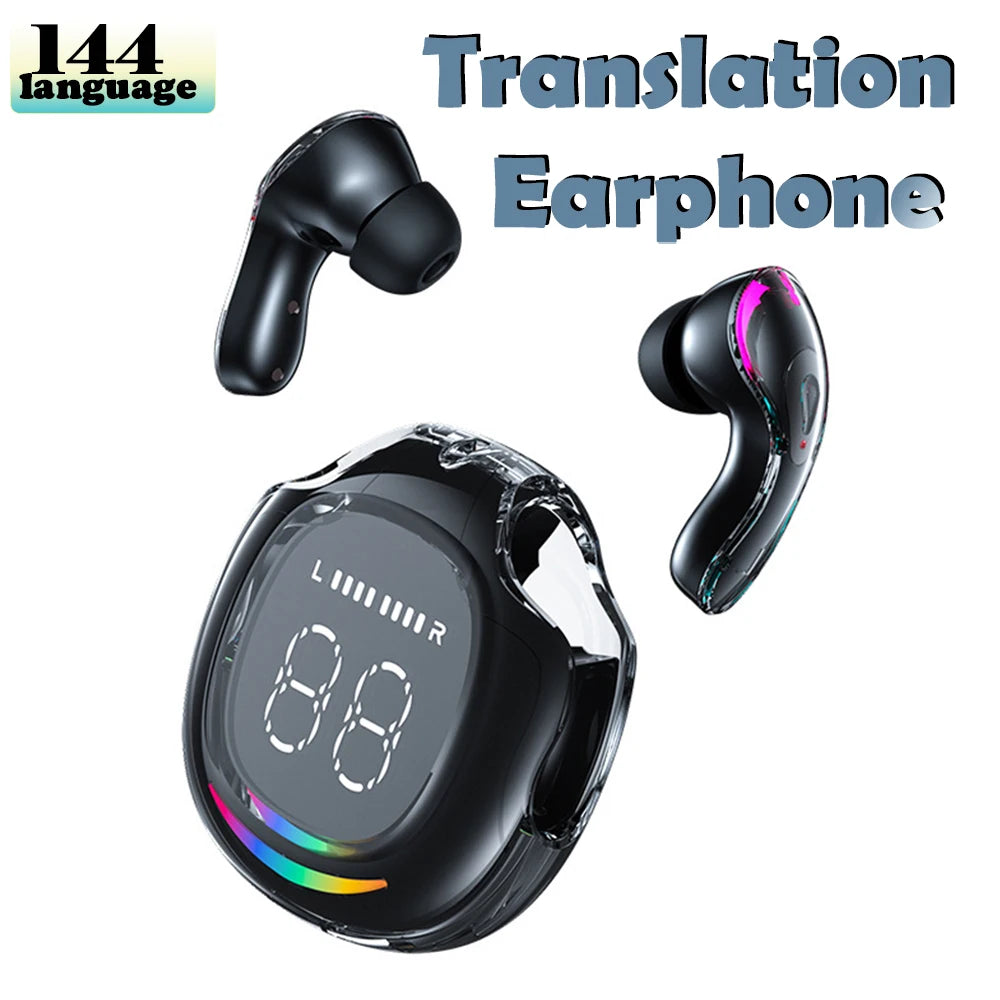 GREATWALL AI Translator Earbuds – 144 Languages, Real-Time, HD Calls, Touch Control